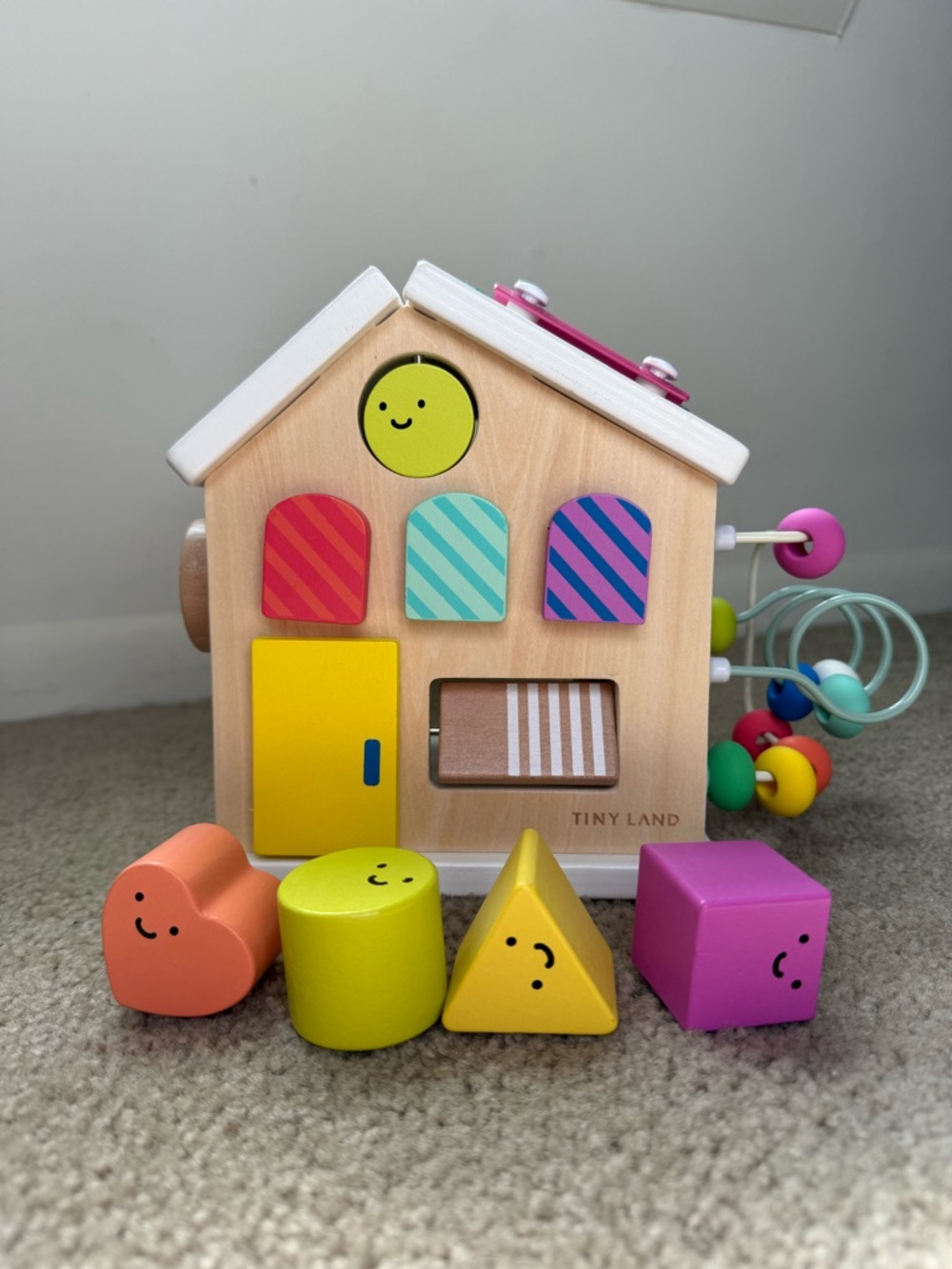 Tiny Land Rainbow Wooden Activity House — Multicolor Educational Toy for Kids